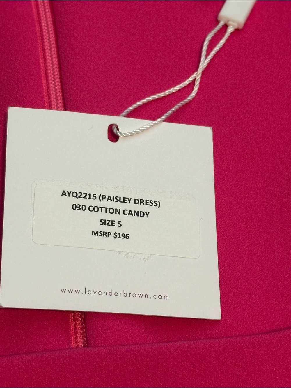 Lavender Brown NWT Fuchsia Scoop Neck Bodycon Dress Women’s Size Small AYQ2215 - Picture 9 of 13
